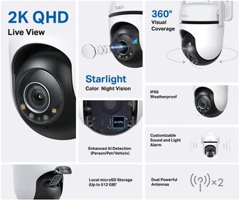 TP-Link Tapo C520WS öryggismyndavél - Hvít