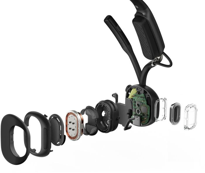 Shokz OpenMeet þráðlaus heyrnartól - Svört