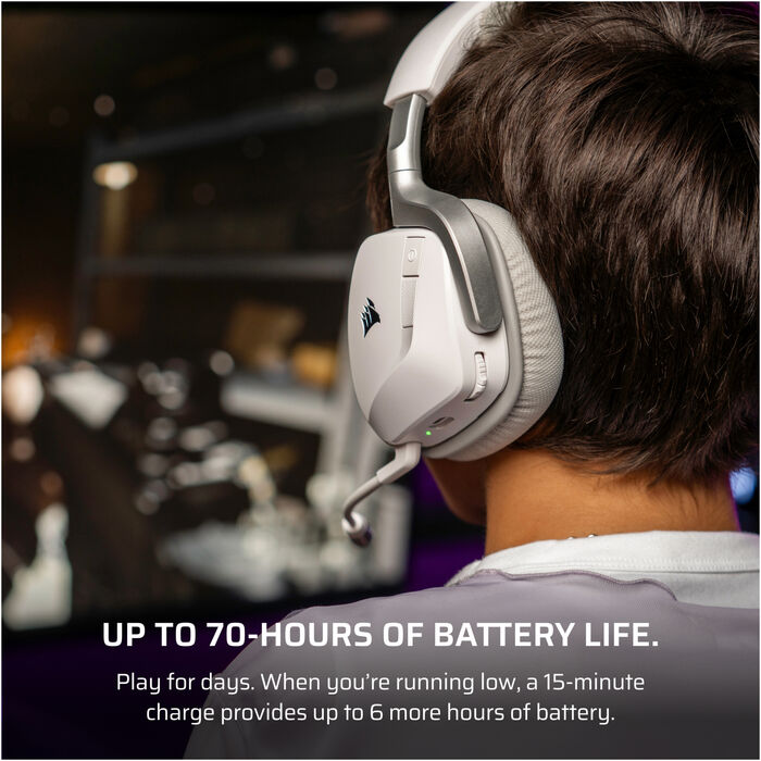 Corsair Void v2 þráðlaus leikjaheyrnartól - Hvít