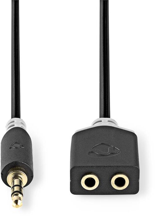 Nedis 2x3.5mm í 3.5mm - 0,2 metrar 