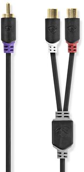 Nedis 2x RCA KVK í RCA KK snúra - 0,2 metrar