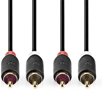 Nedis RCA í RCA snúra - 3 metrar