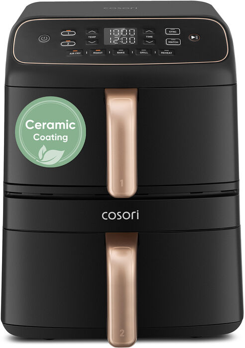 Cosori Turbo Tower Compact loftsteikingarpottur 8,6 L - Svartur