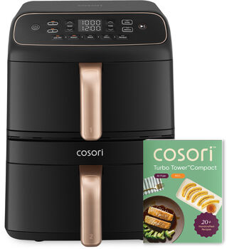 Cosori Turbo Tower Compact loftsteikingarpottur 8,6 L - Svartur