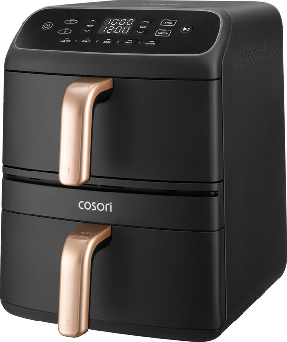 Cosori Turbo Tower Compact loftsteikingarpottur 8,6 L - Svartur