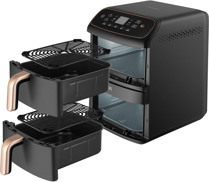 Cosori Turbo Tower Compact loftsteikingarpottur 8,6 L - Svartur