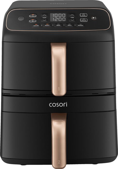 Cosori Turbo Tower Compact loftsteikingarpottur 8,6 L - Svartur