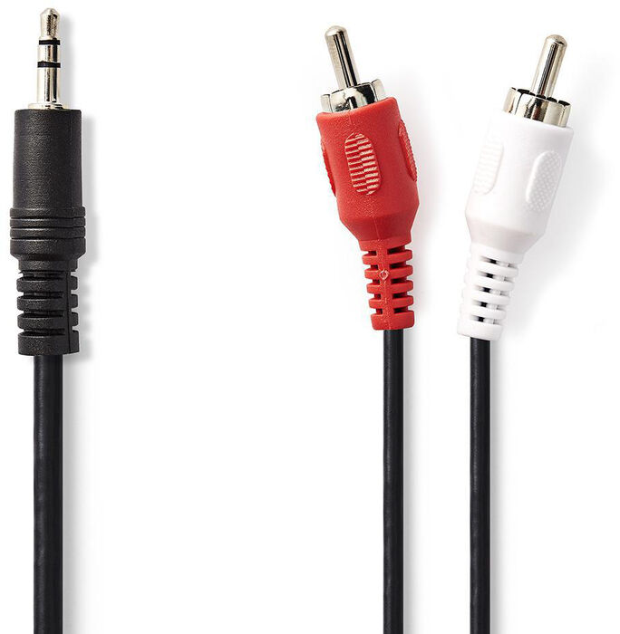 Nedis Mini Jack í 2x RCA snúra - 1 metri