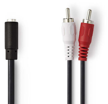 Nedis 2x RCA KK í 3,5 mm Mini Jack KVK snúra - 0,2 metrar