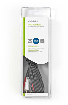 Nedis 2x RCA í 2x RCA snúra - 3 metrar