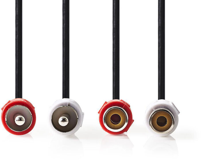 Nedis 2x RCA KK í 2x RCA KVK snúra - 2 metrar