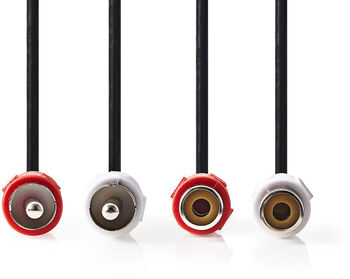 Nedis 2x RCA KK í 2x RCA KVK snúra - 2 metrar