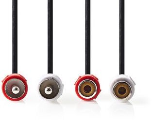 Nedis 2x RCA KK í 2x RCA KVK snúra - 5 metrar