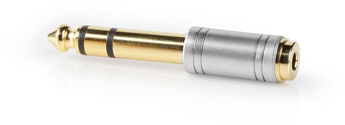 Stereo Audio gull millistykki 6,35 mm Male - 3,5 mm Female