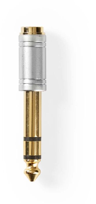 Stereo Audio gull millistykki 6,35 mm Male - 3,5 mm Female