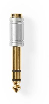 Stereo Audio gull millistykki 6,35 mm Male - 3,5 mm Female