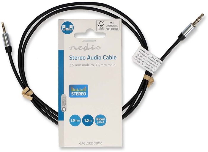 Nedis Micro Jack í Mini Jack snúra - 1 metri