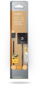 Nedis HDMI í VGA/3,5 mm breytistykki
