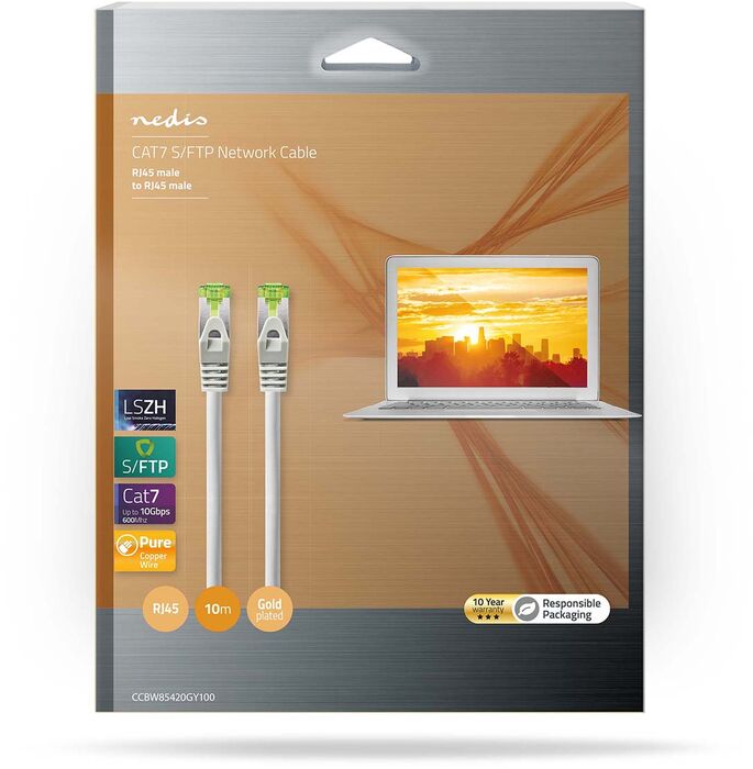 Nedis CAT7 netsnúra - 10 metrar 