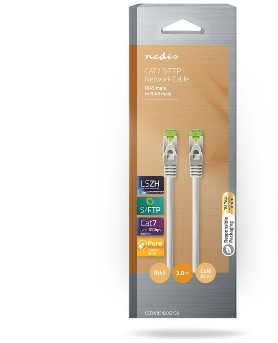 Nedis CAT7 netsnúra - 3 metrar 