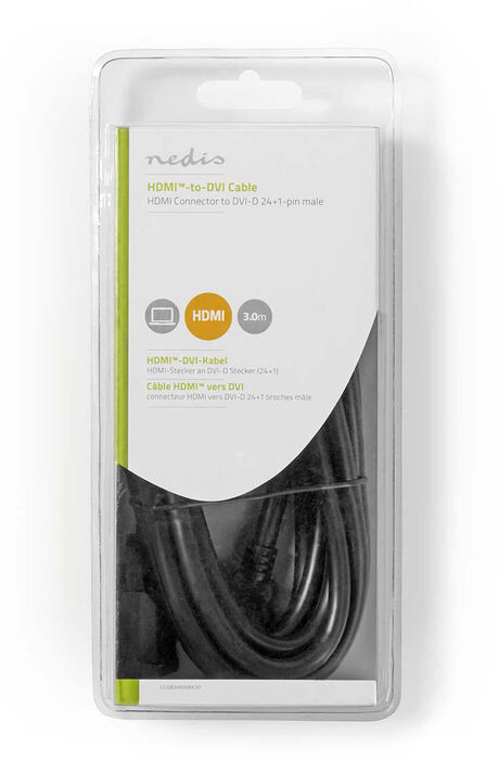 Nedis HDMI í DVI snúra - 3 metrar