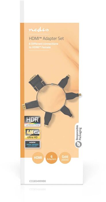 Nedis HDMI millistykkjahringur - 6 millistykki í pakka