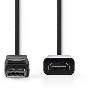Nedis DisplayPort KK í HDMI KVK snúra - 0,2 metrar