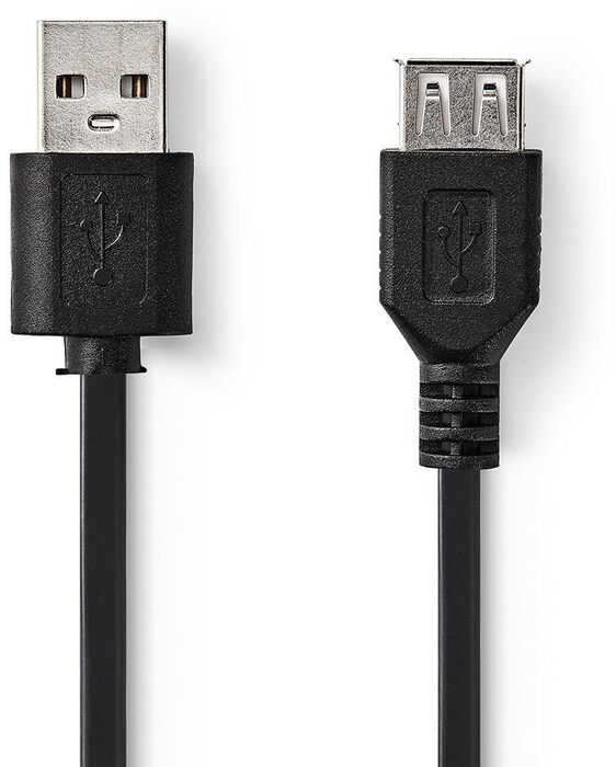 Nedis USB-A KK í USB-A KVK snúra - 3 metrar
