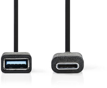 Nedis USB-A í USB-C snúra - 0,15 metrar
