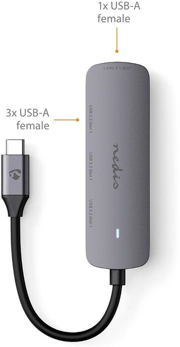 Nedis USB-C í USB-A tengikví - 0,1 metri