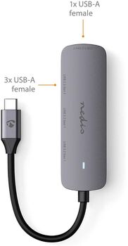 Nedis USB-C í USB-A tengikví - 0,1 metri