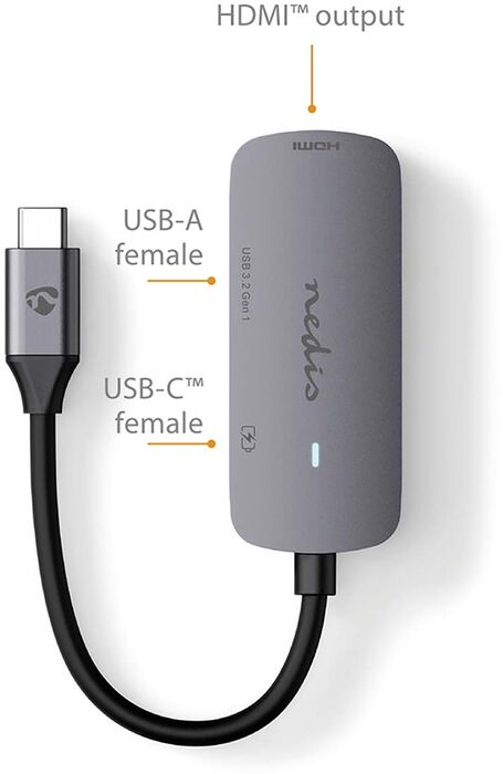 Nedis USB-C tengikví - 0,1 metri 