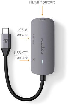 Nedis USB-C tengikví - 0,1 metri 
