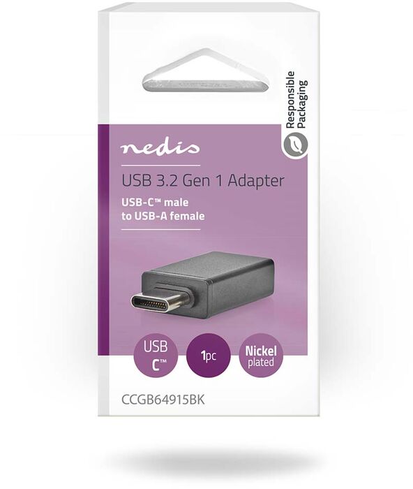 Nedis USB-C í USB-A millistykki