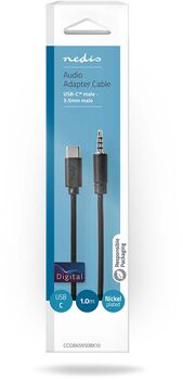 Nedis USB-C í Mini Jack snúra - 1 metri 
