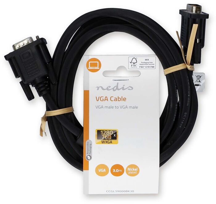 Nedis VGA í VGA snúra - 3 metrar