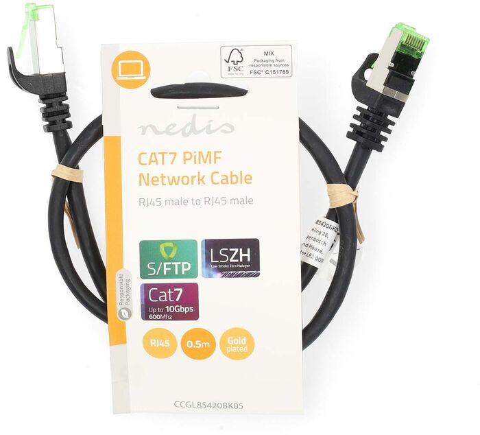 Nedis CAT7 netsnúra - 0,5 meter