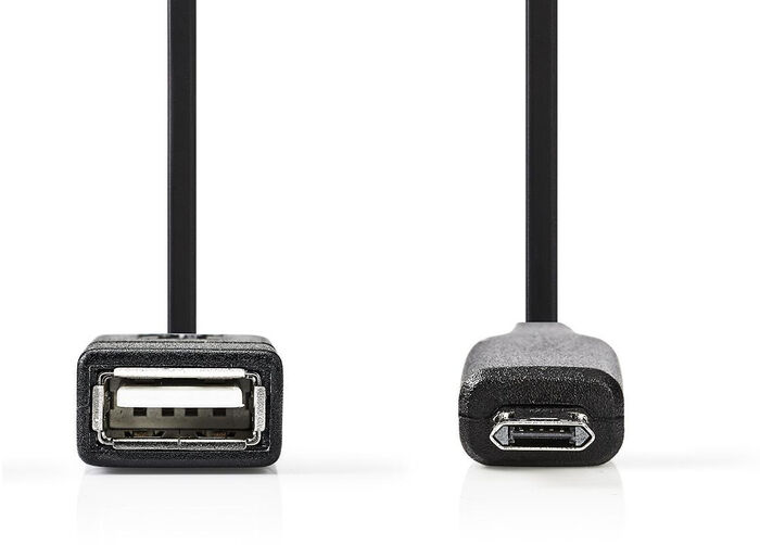 Nedis Micro-B KK í USB-A KVK OTG snúra - 0,2 metrar