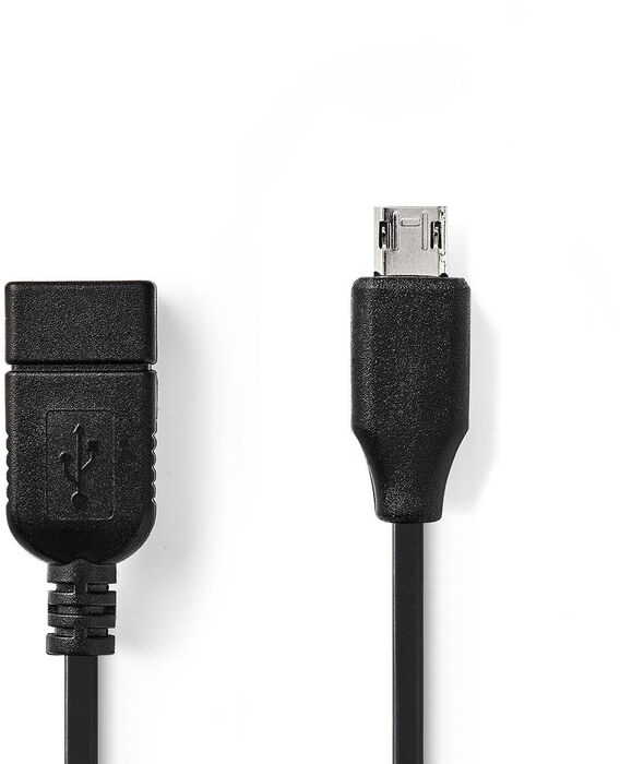 Nedis Micro-B KK í USB-A KVK OTG snúra - 0,2 metrar