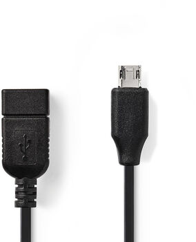 Nedis Micro-B KK í USB-A KVK OTG snúra - 0,2 metrar