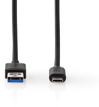 Nedis USB-A í USB-C 3.2 Gen 1 snúra - Svört 2 metrar 