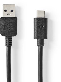 Nedis USB-A í USB-C 3.2 Gen 1 snúra - Svört 2 metrar 