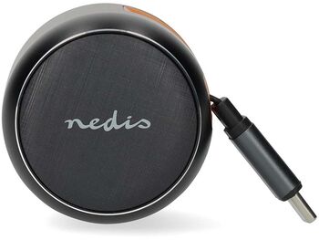Nedis 60 W bílhleðslutæki með útdraganlegri USB-C snúru - Dökkgrátt
