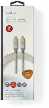 Nedis USB-C í USB-C snúra - 2 metrar