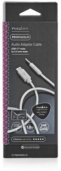 Nedis USB-C í Mini Jack snúra - 1 metri 