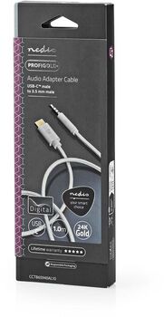 Nedis USB-C í Mini Jack snúra - 1 metri 