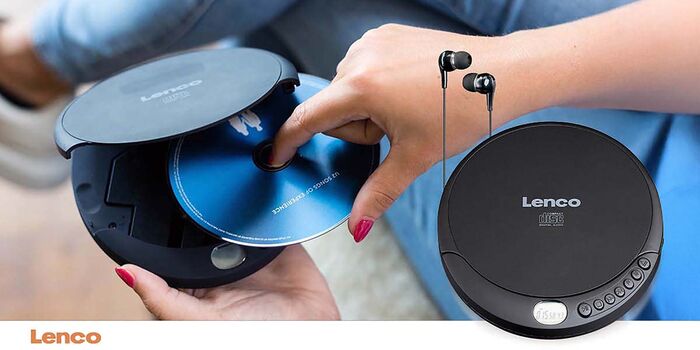 Lenco ferðageislaspilari - Svartur