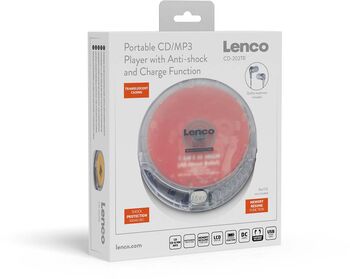 Lenco ferðageislaspilari - Glær