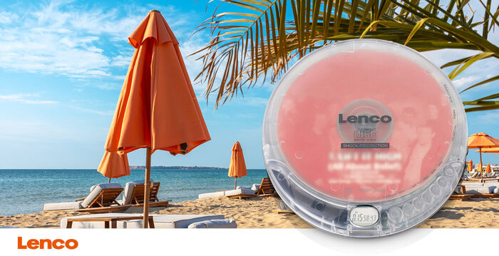 Lenco ferðageislaspilari - Glær