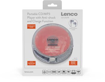 Lenco ferðageislaspilari - Glær